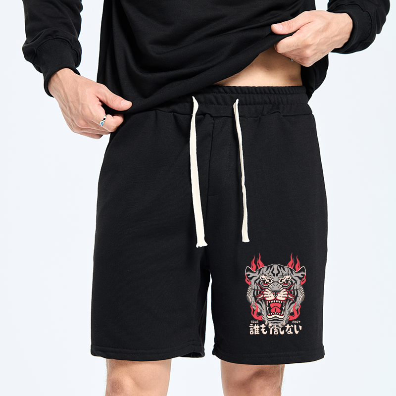 Kyoto-Lion Retro Tiger Japanese Unisex Shorts