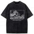 Kyoto-Lion Great Wave Washed T-Shirt
