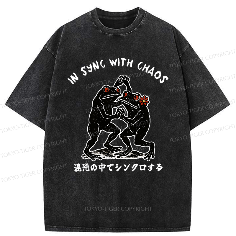 Japanese Washed Frog T-Shirt Free Shipping