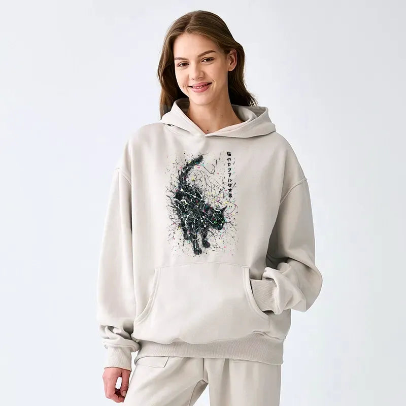 Ukiyo-e Cat Hoodie for Anime Convention