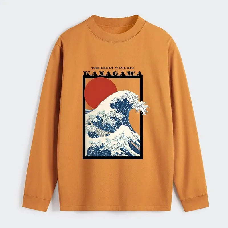 Ukiyo-e Waves T-Shirt for Daily Wear