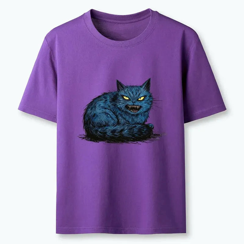 Fierce Blue Cat Japanese Art T-Shirt