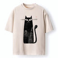 Japanese Woodblock Print Black Cat T-Shirt