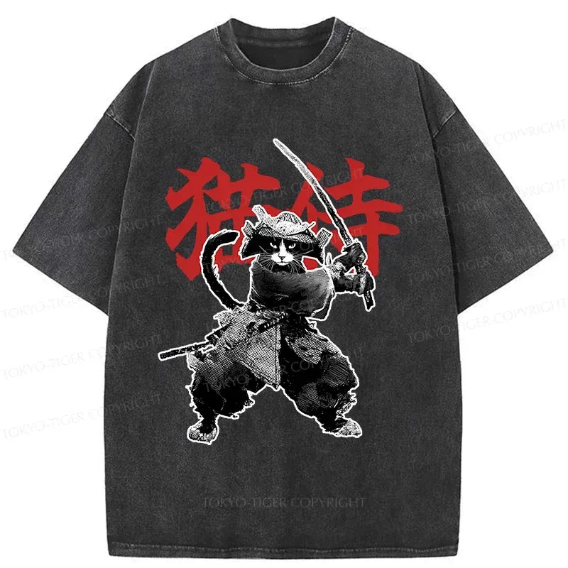 Japanese Samurai Cat T-Shirt