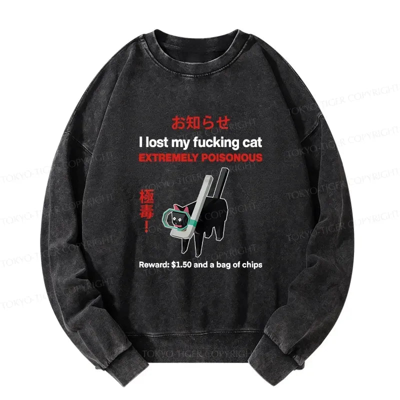 vintage japanese cat sweatshirt for cat lovers