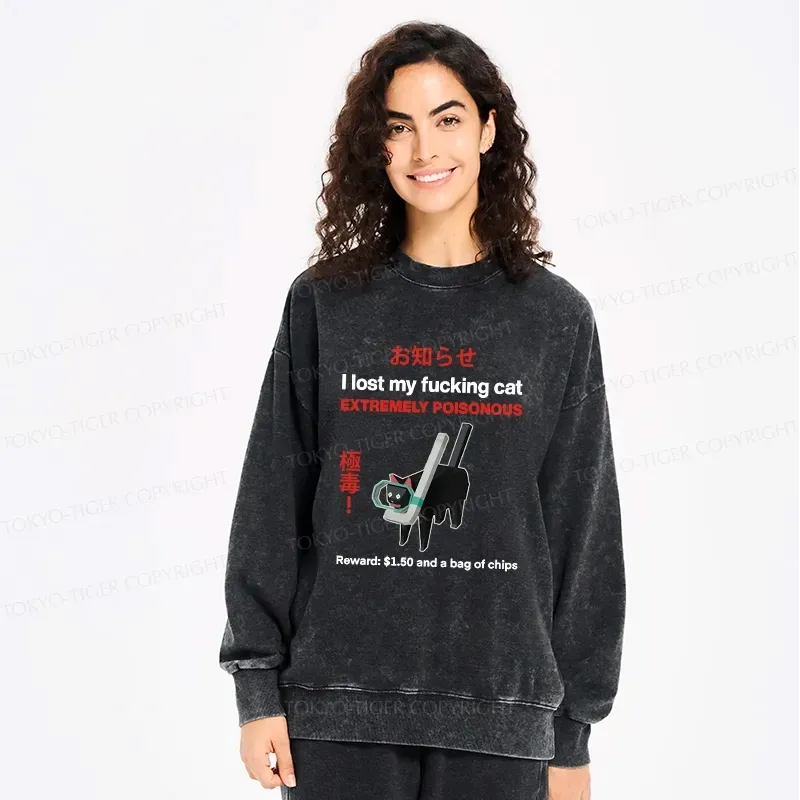 kyoto lion find the toxic cat sweatshirt for him
