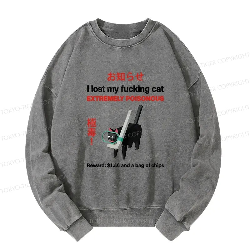 vintage japanese cat sweatshirt for cat lovers