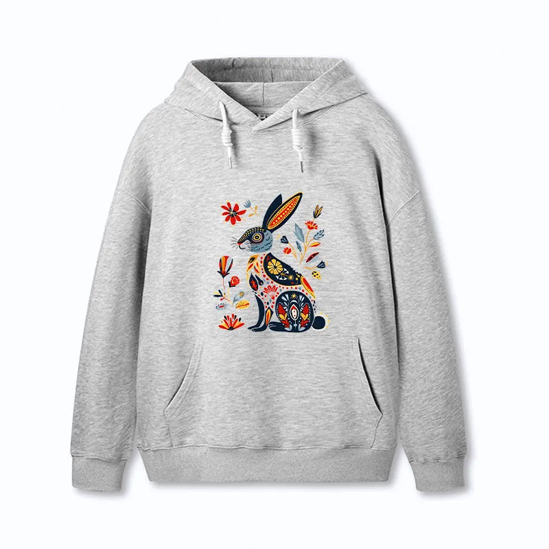 Kyoto-Lion Folk Hare Bloom Classic Hoodie