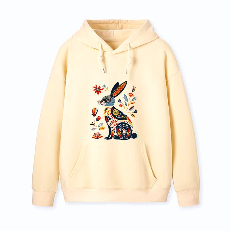 Kyoto-Lion Folk Hare Bloom Classic Hoodie