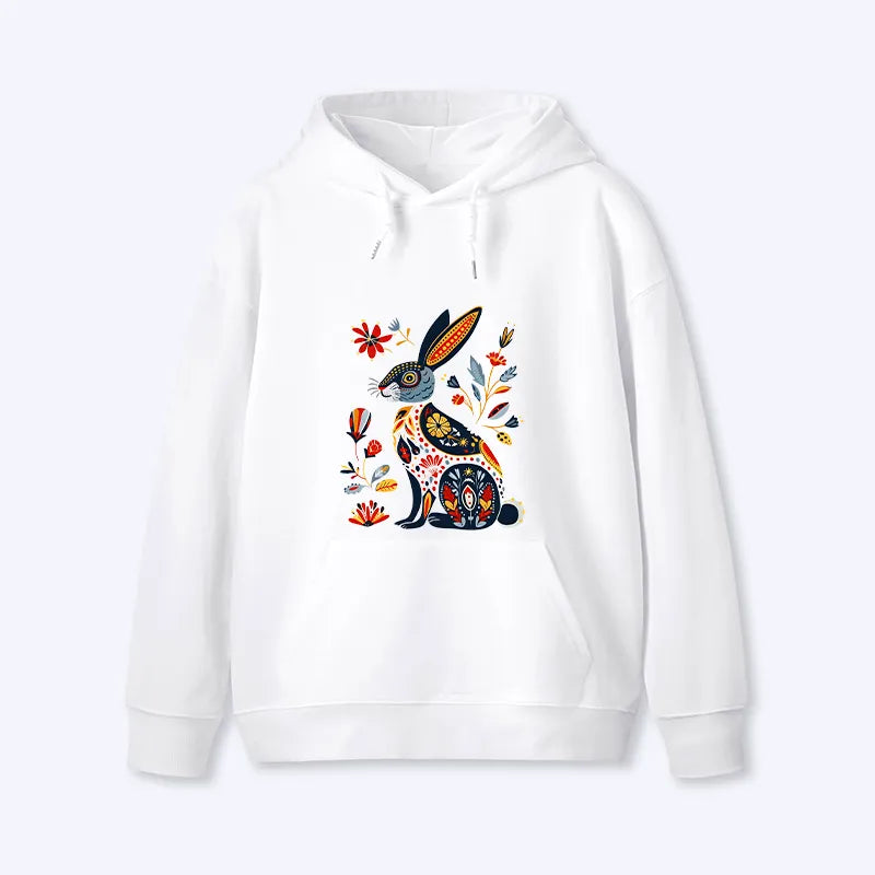 Kyoto-Lion Folk Hare Bloom Classic Hoodie