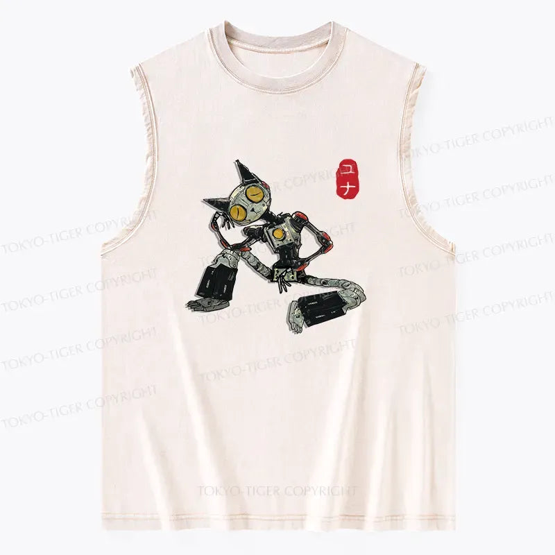 Kyoto-Lion Contemplative Robot Cat Washed Tank