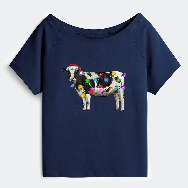 Vintage Japanese Cow T-Shirt for Summer