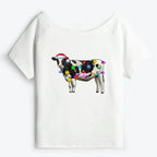 Vintage Japanese Cow T-Shirt for Summer