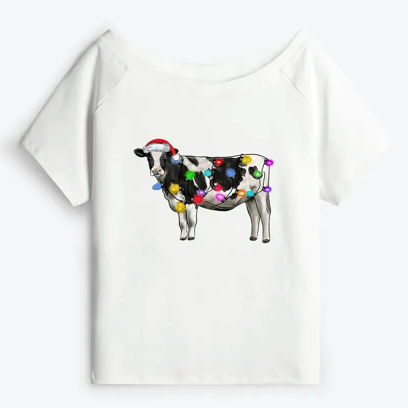 Vintage Japanese Cow T-Shirt for Summer