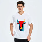 Japanese Geometric Bull Art T-Shirt