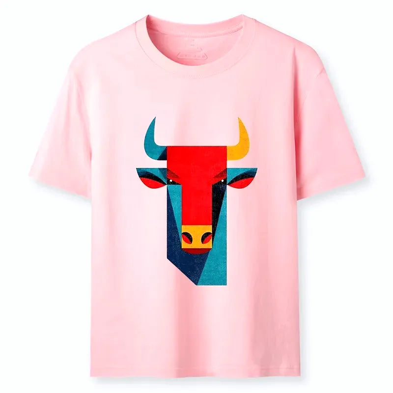 Kyoto-Lion Geometric Bull Head Art Classic T-Shirt