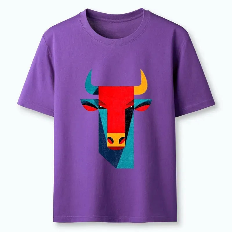 Japanese Geometric Bull Art T-Shirt
