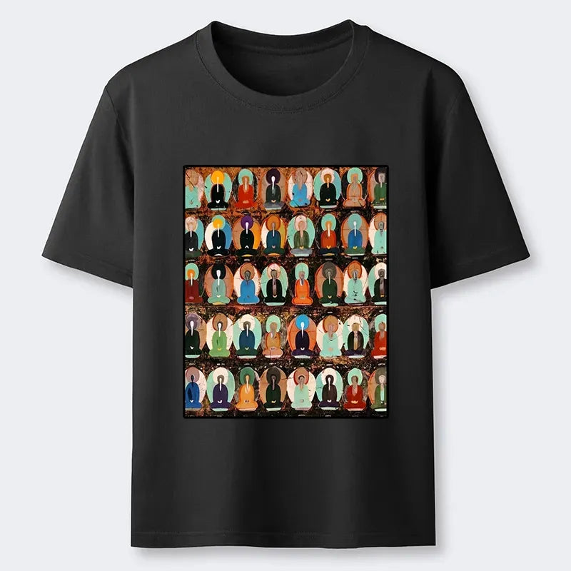 Kyoto-Lion Peaceful Buddha Wall In Bright Colors Classic T-Shirt