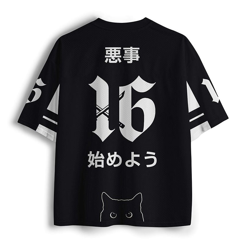 Kyoto-Lion Let's Do Crimes Cat Mesh Jersey