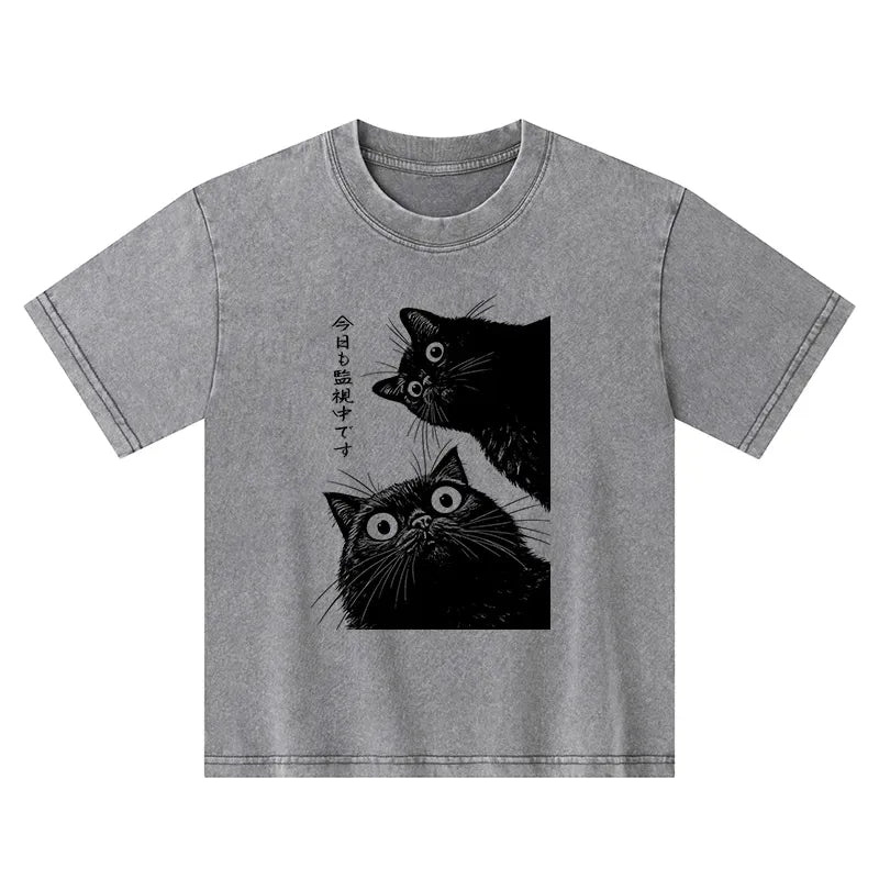 kids washed t-shirt japanese style