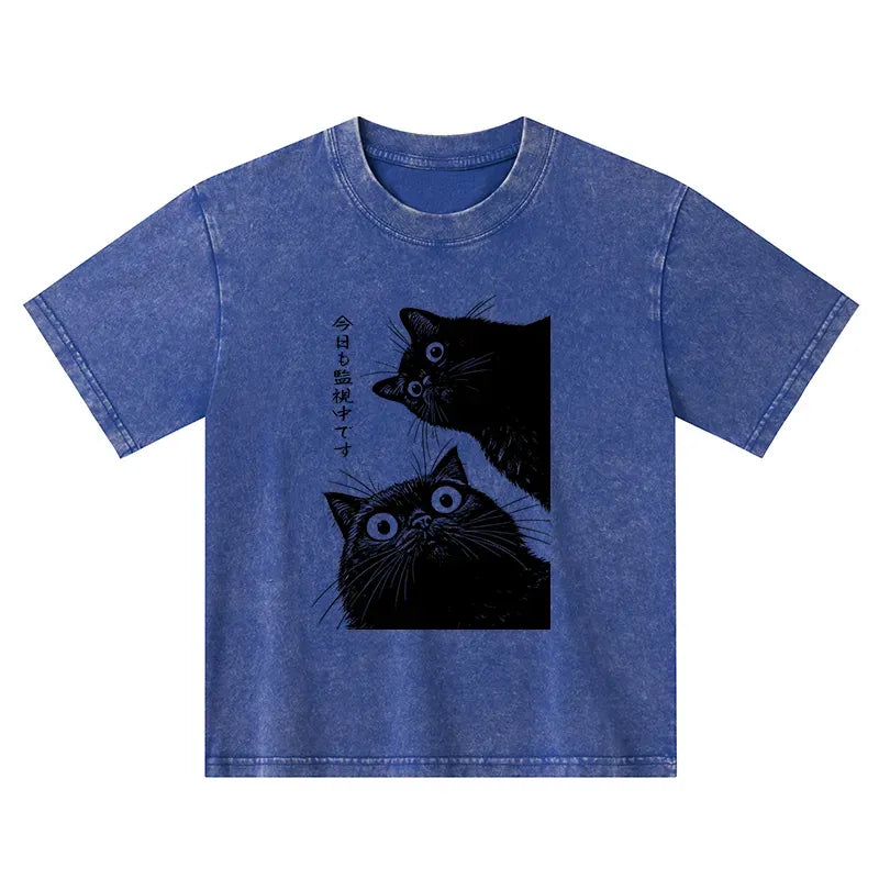 kids washed t-shirt japanese style