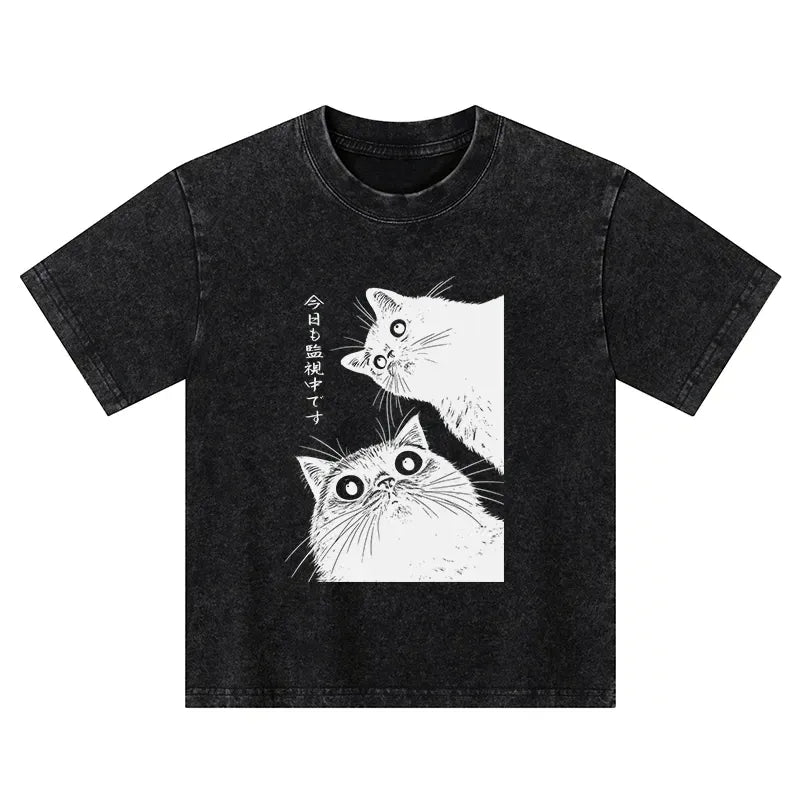 kids washed t-shirt japanese style