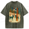 Kyoto-Lion The Forest's Honorable Guardian Washed T-Shirt