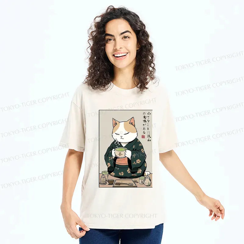 Kyoto-Lion Cat T-Shirt Premium Quality