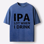 Kyoto-Lion Funny IPA Lot Beer Washed T-Shirt