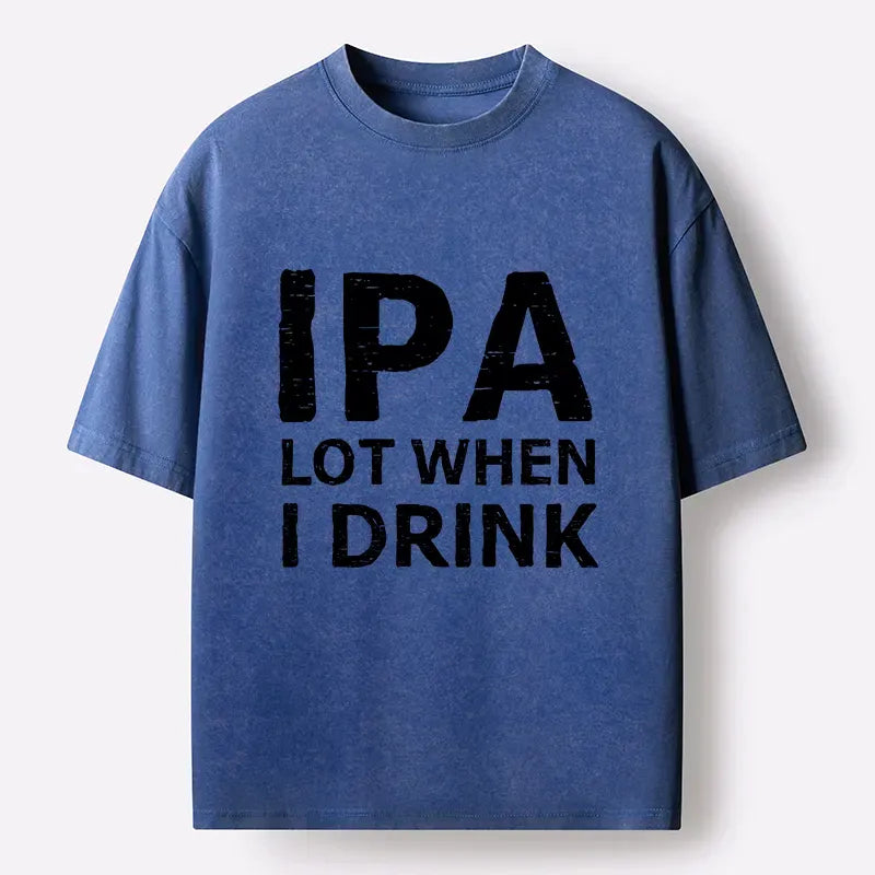 Kyoto-Lion Funny IPA Lot Beer Washed T-Shirt