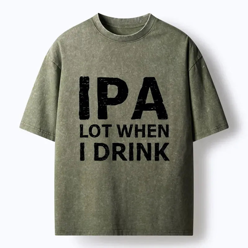 Kyoto-Lion Funny IPA Lot Beer Washed T-Shirt