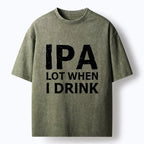 Kyoto-Lion Funny IPA Lot Beer Washed T-Shirt