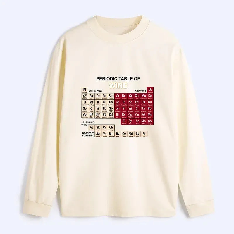 Kyoto-Lion Table of Elements of Wine Classic Long Sleeve T-Shirt