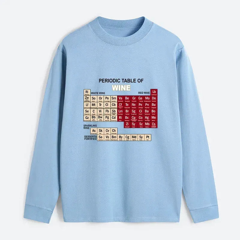 Kyoto-Lion Table of Elements of Wine Classic Long Sleeve T-Shirt