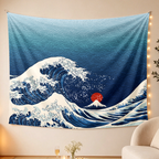Kyoto-Lion The Great Wave Off Fuji Tapestry