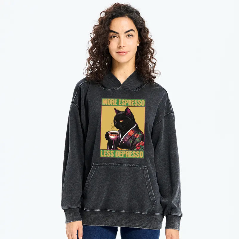 Kyoto-Lion Up Caffeine Down Depression Washed Hoodie