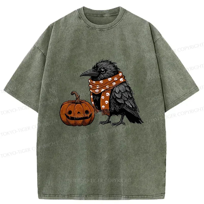 Japanese Crow Washed T-Shirt for Men