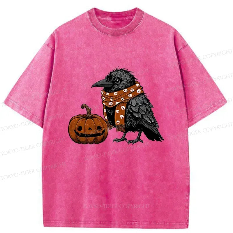 Kyoto-Lion Christmas Crow Washed T-Shirt