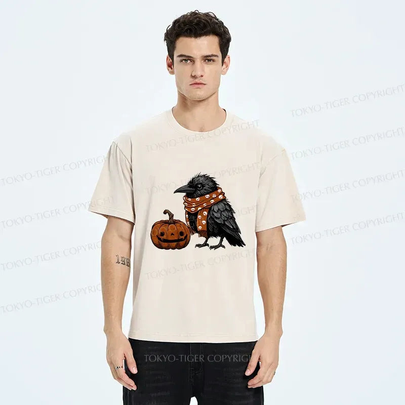 Japanese Crow Washed T-Shirt for Men