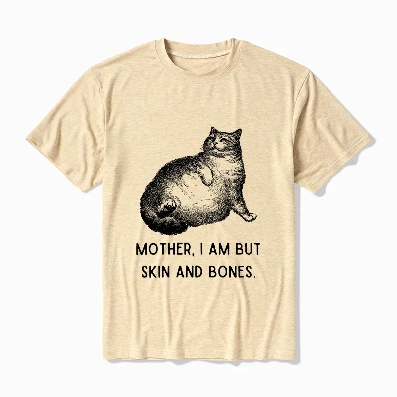 Kyoto-Lion Skin & Bones Cat Cotton Blend T-Shirt