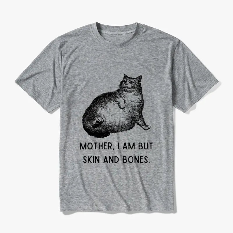 Kyoto-Lion Skin & Bones Cat Cotton Blend T-Shirt