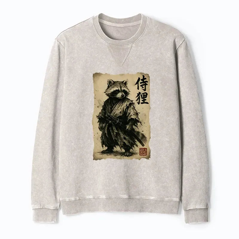 Washed Terry Sweatshirt for Streetwear