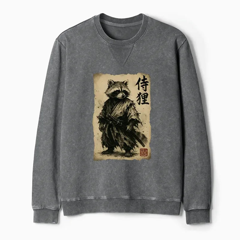 Washed Terry Sweatshirt for Streetwear