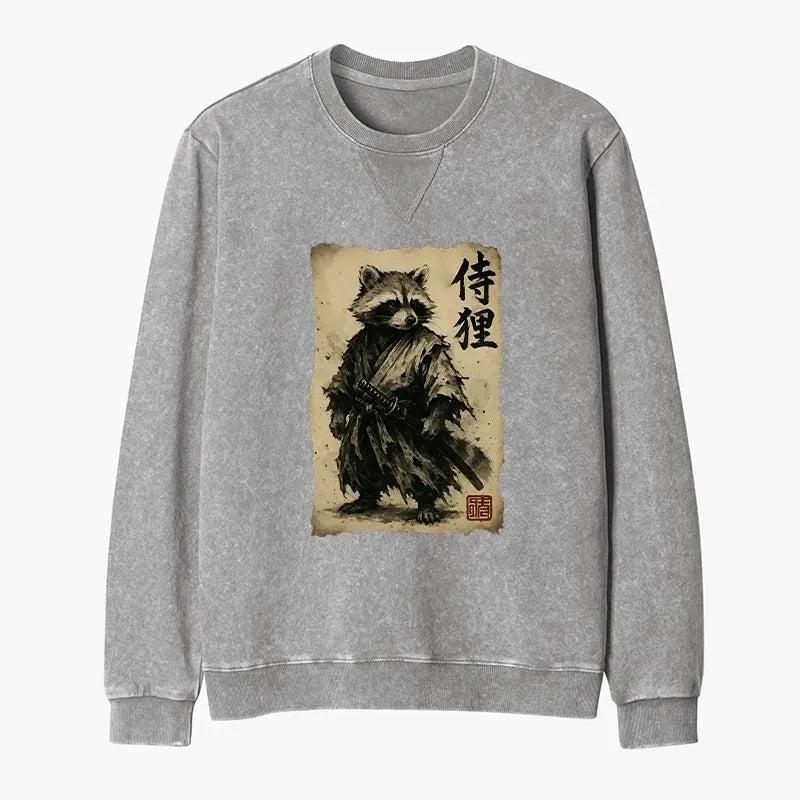Washed Terry Sweatshirt for Streetwear