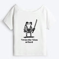 Hot Item Japanese Samurai Frog Off Shoulder Tee