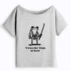 Kyoto-Lion Focused Samurai Frog Off Shoulder T-Shirt