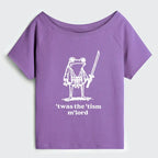 Hot Item Japanese Samurai Frog Off Shoulder Tee