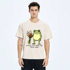 Kyoto-Lion Frog Sorry Mode Activated Washed T-Shirt