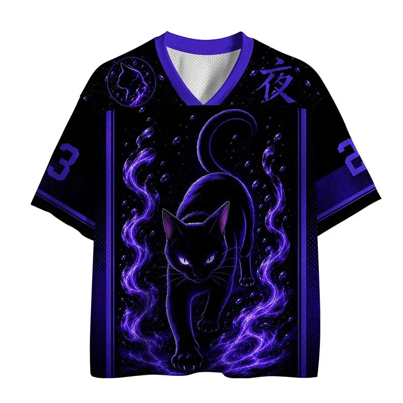 Trending Black Cat Mesh Jersey
