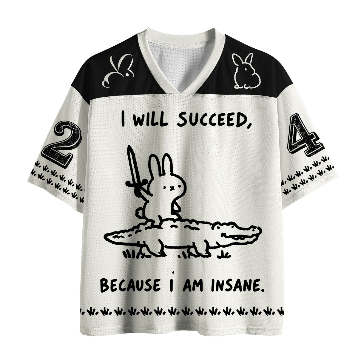 Kyoto-Lion Brave Bunny Funny Meme Mesh Jersey